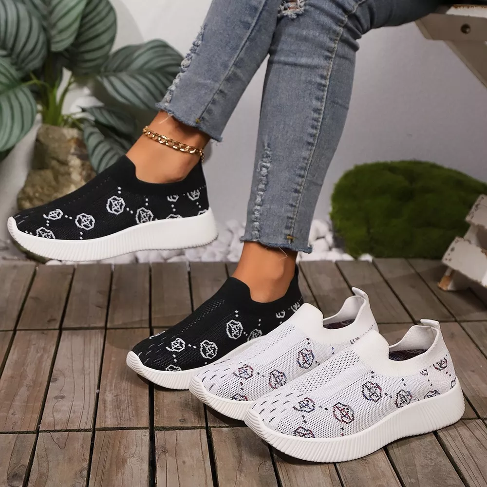 Mesh Round Toe Slip-Ons, image 2