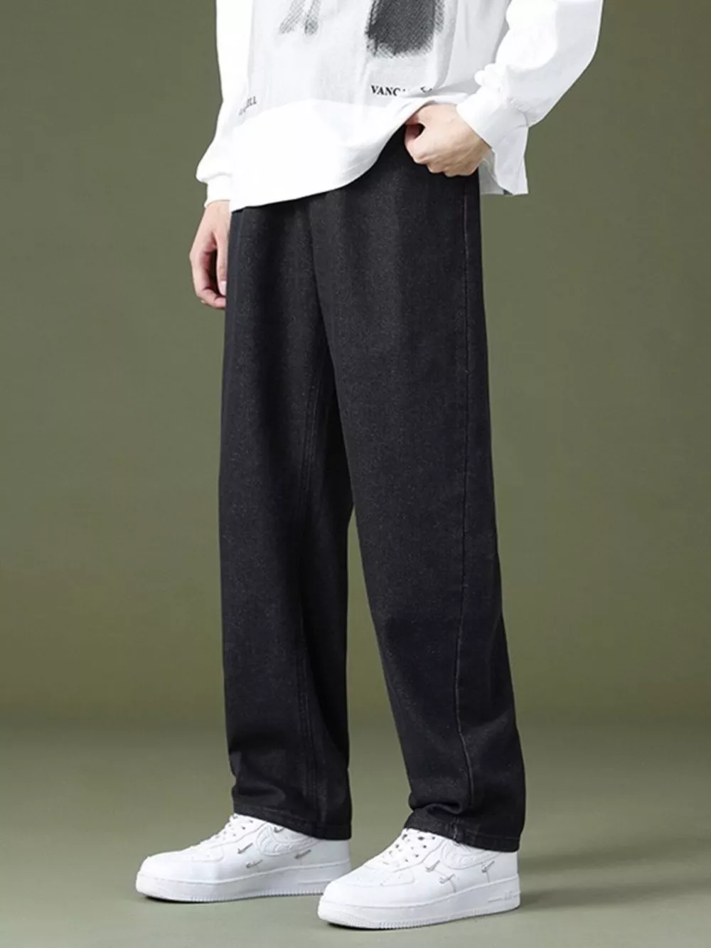 Men's Full Size Washed Relaxed Fit Jeans Plus Size