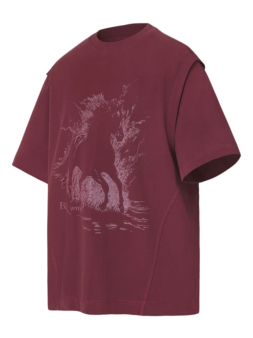 Men's Wash Graphic Round Neck T-Shirt, image 5