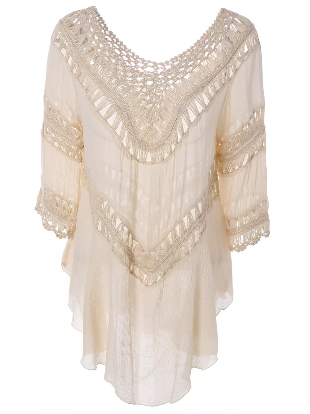 Crochet Trimmed Flowy Cover Up Dress, image 10