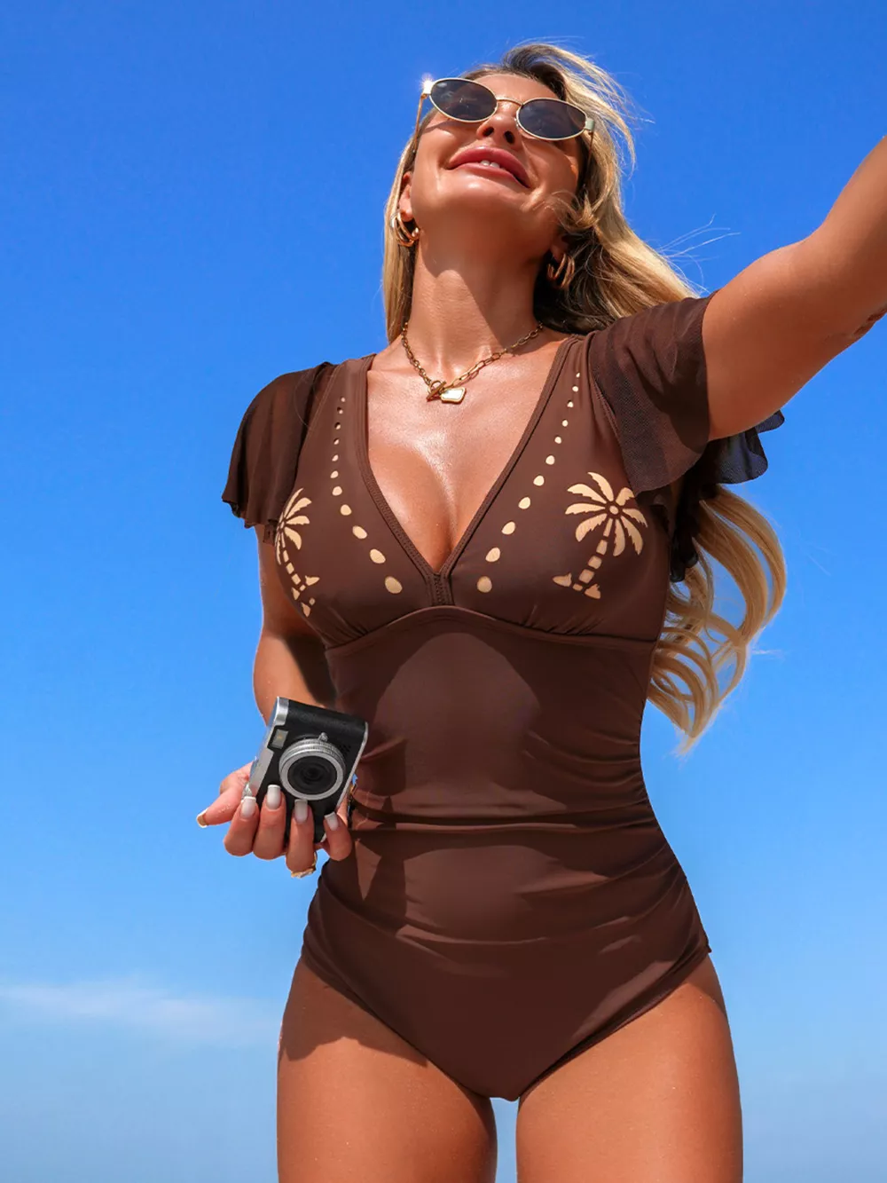 Ruffle Sleeve One-Piece Swimsuit, image 14