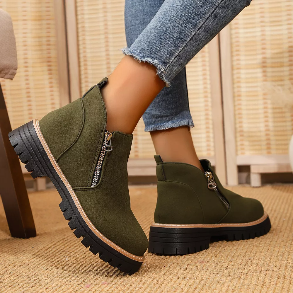Ankle Boots with Zipper Accent, image 12