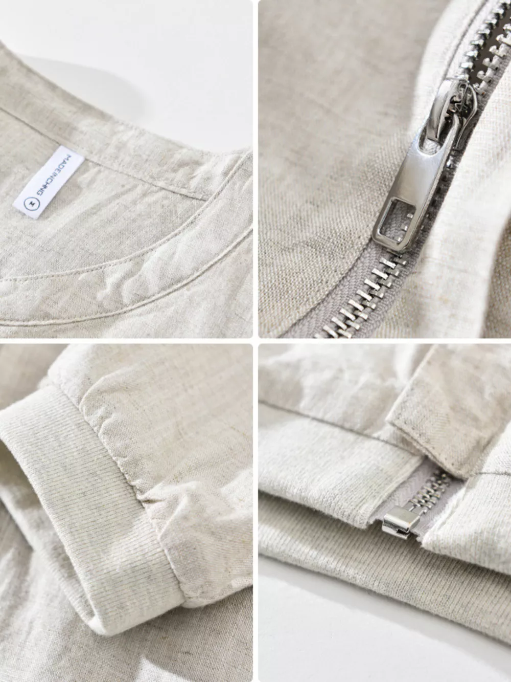 Men's Plus Size Zip Up Long Sleeve Jacket, image 3