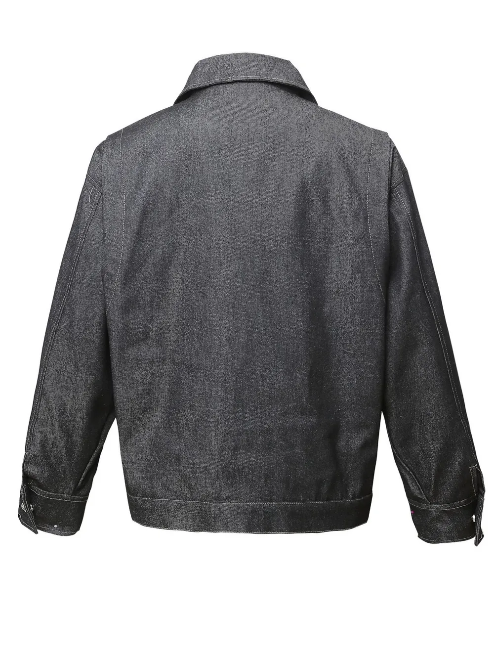 Men's Snap Down Long Sleeve Denim Jacket, image 4