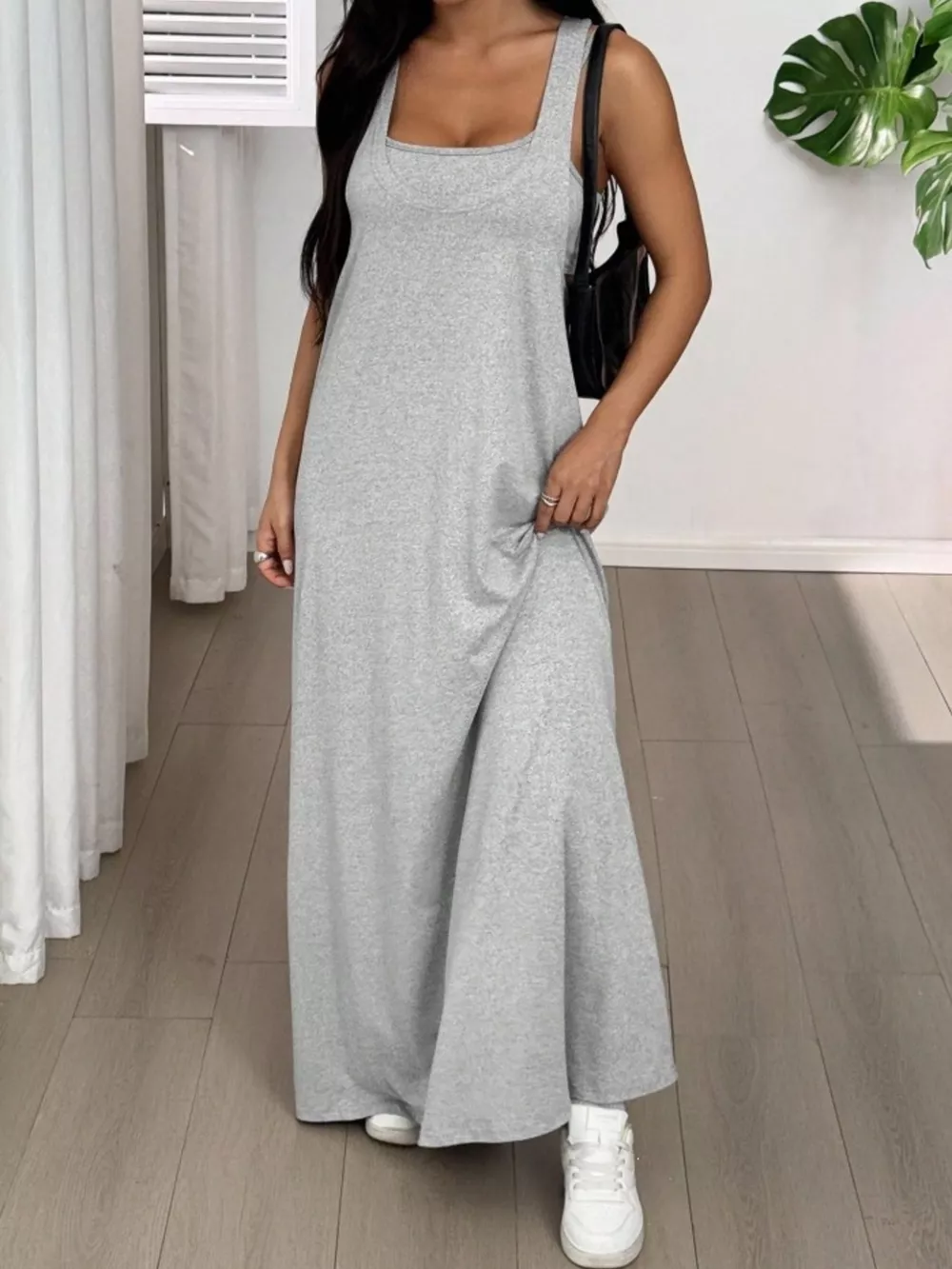 Scoop Neck Cami and Maxi Dress Set, image 3