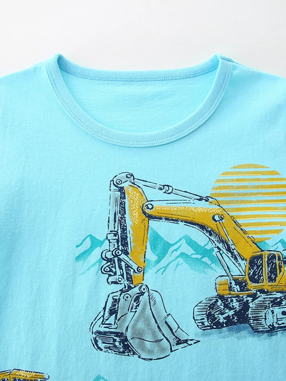 Children‘s Excavator Print Short Sleeve T-Shirt, image 2