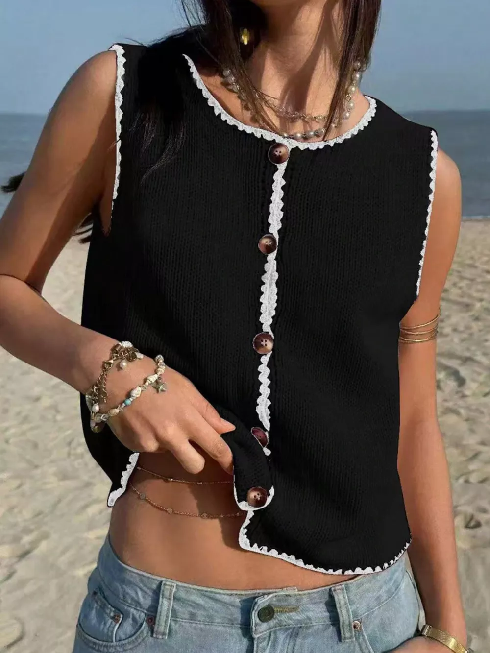 Button-Down Sweater Vest, image 7