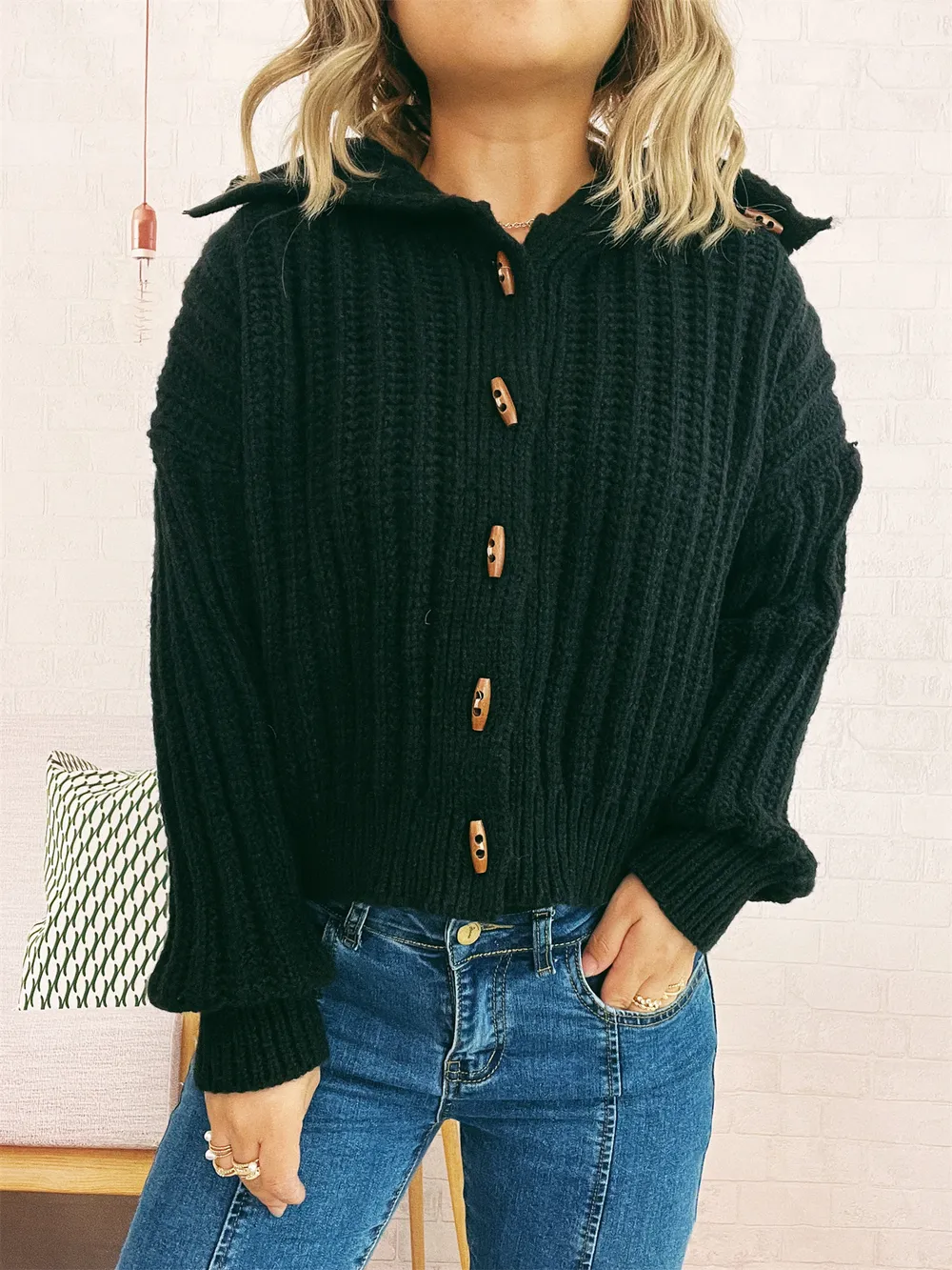 Button Up Long Sleeve Cardigan, image 9
