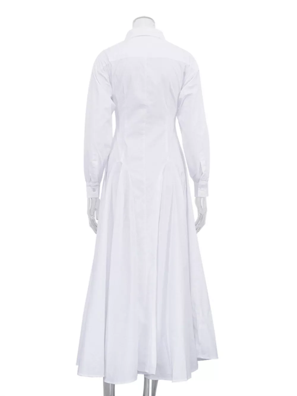 Button Front Long Sleeve Maxi Shirt Dress, image 7