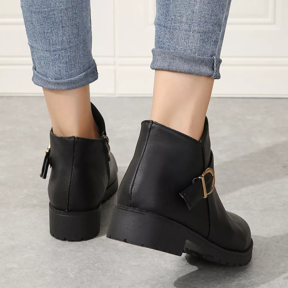 Buckle Accent Ankle Boots, image 5