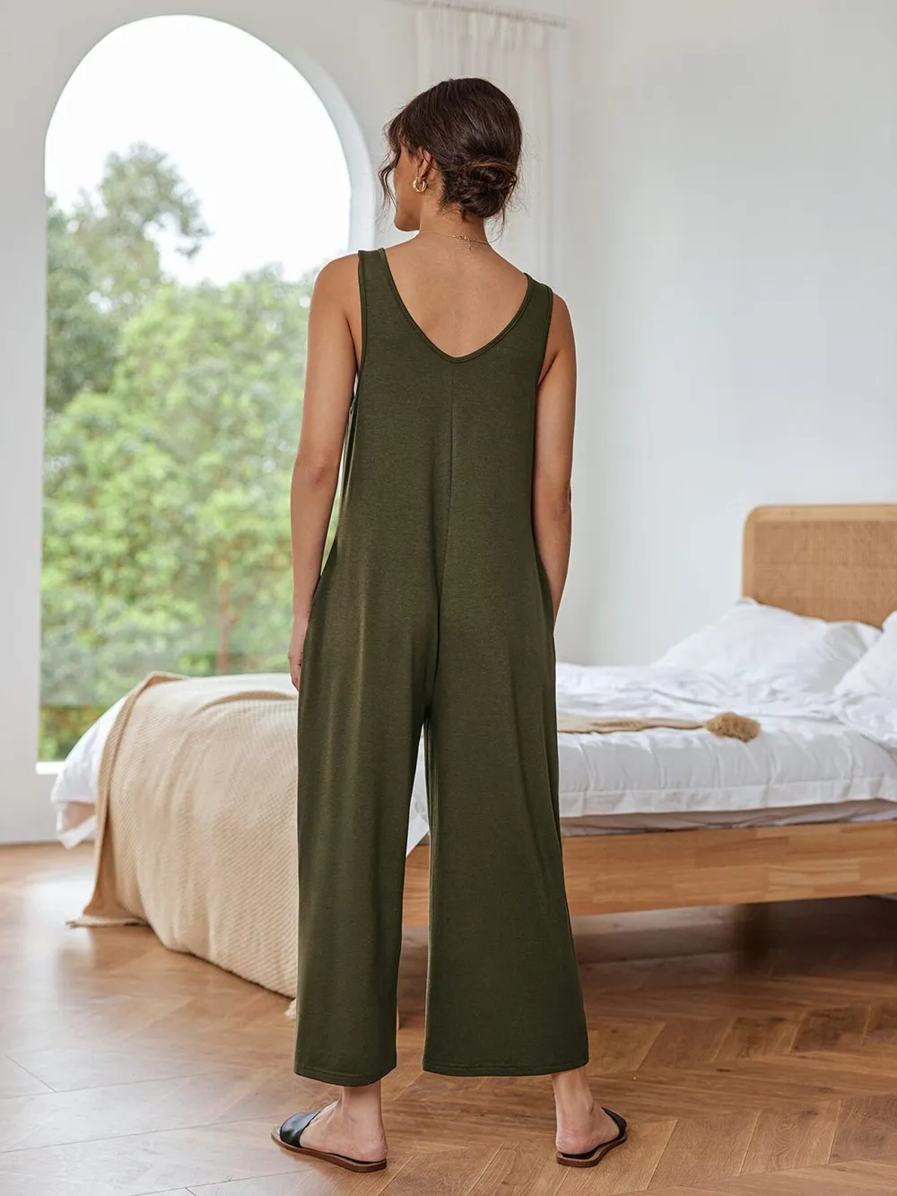 Sleeveless Wide Leg Casual Jumpsuit, image 2
