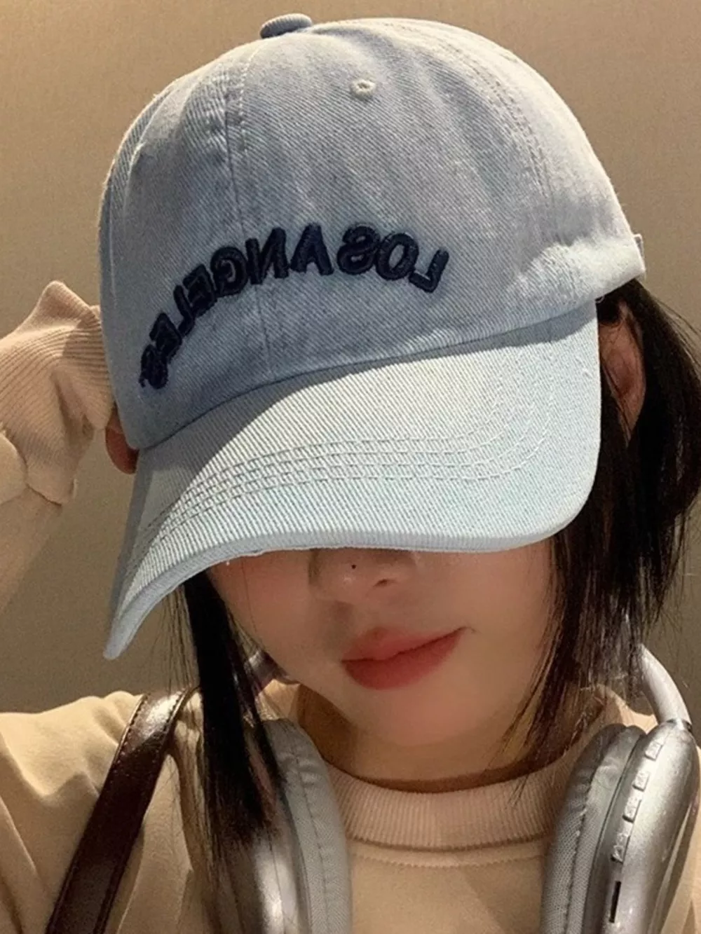 Casual Embroidered Denim Baseball Cap, image 3