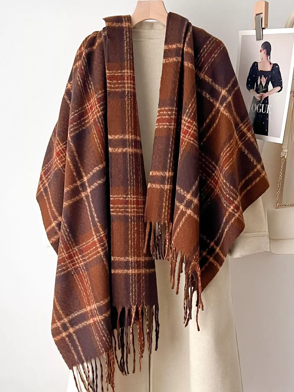 Warm Plaid Winter Scarf, image 7
