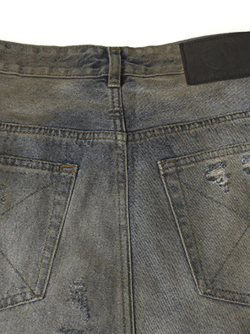 Men's Vintage Distressed Wide Leg Jeans, image 6