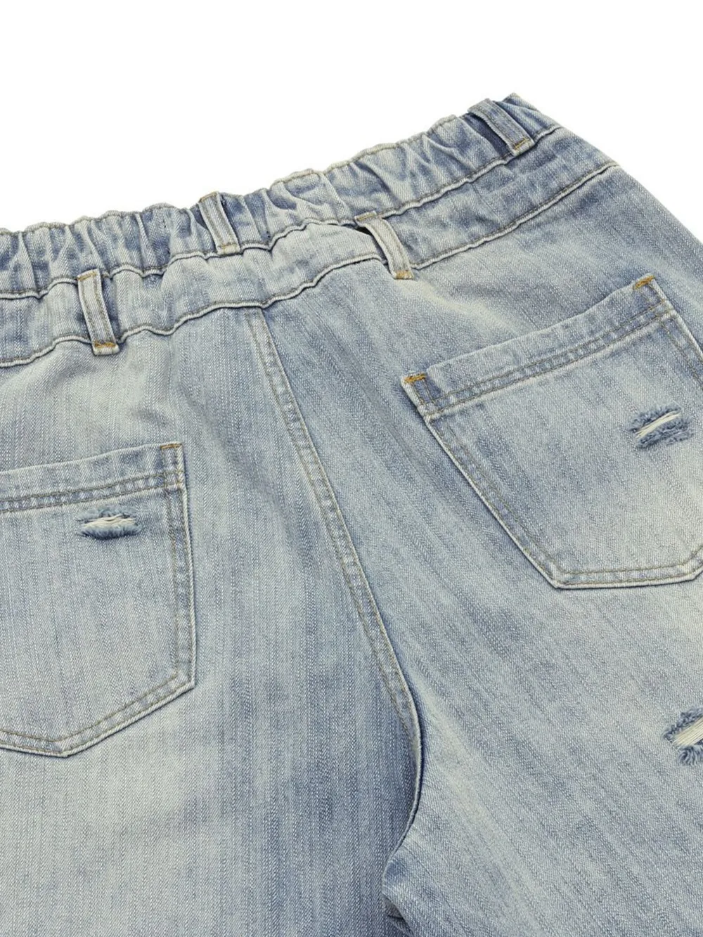 Men's Washed Wide Leg Cropped Jeans, image 10