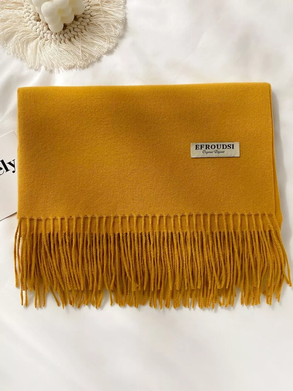Fringe Solid Color Scarf, image 14
