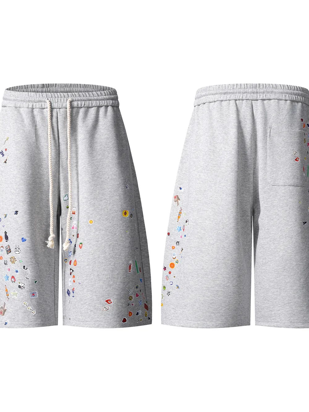 Men's Printed Drawstring Casual Shorts, image 4