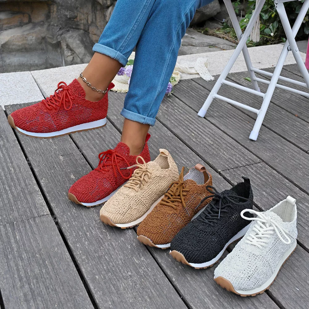 Round Toe Lace Up Sneakers, image 2