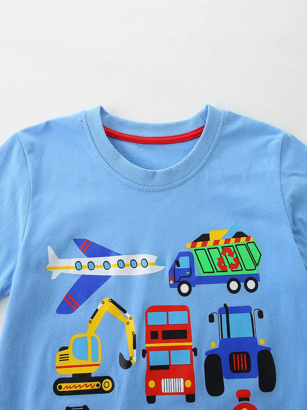 Children's Cartoon Vehicle Crew Neck Short Sleeve T-Shirt, image 3