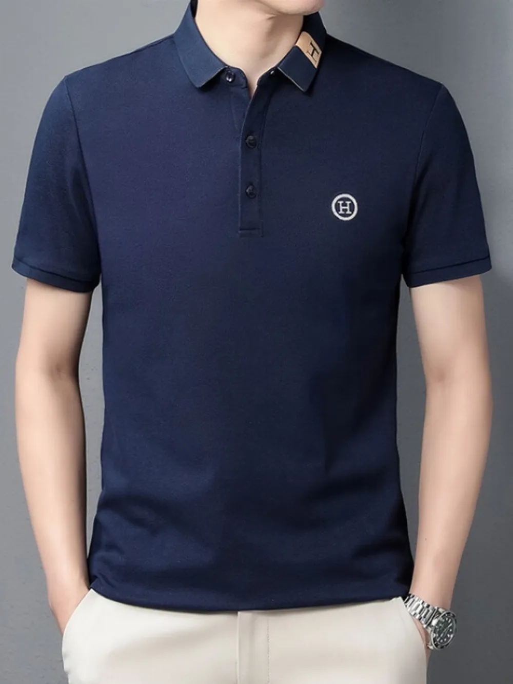 Men's Plus Size Classic Short Sleeve Polo Shirt, image 7