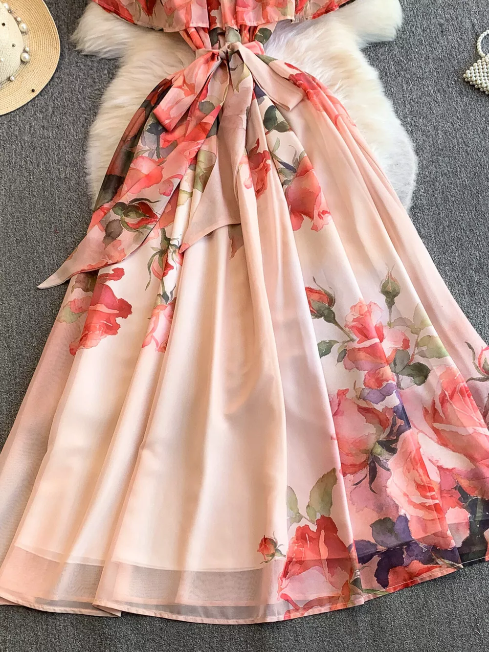 Floral Off-Shoulder A-Line Dress, image 23