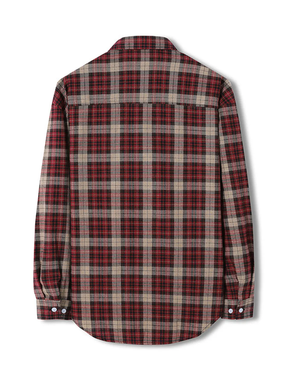 Men's Plus Size Classic Plaid Long Sleeve Shirt, image 3