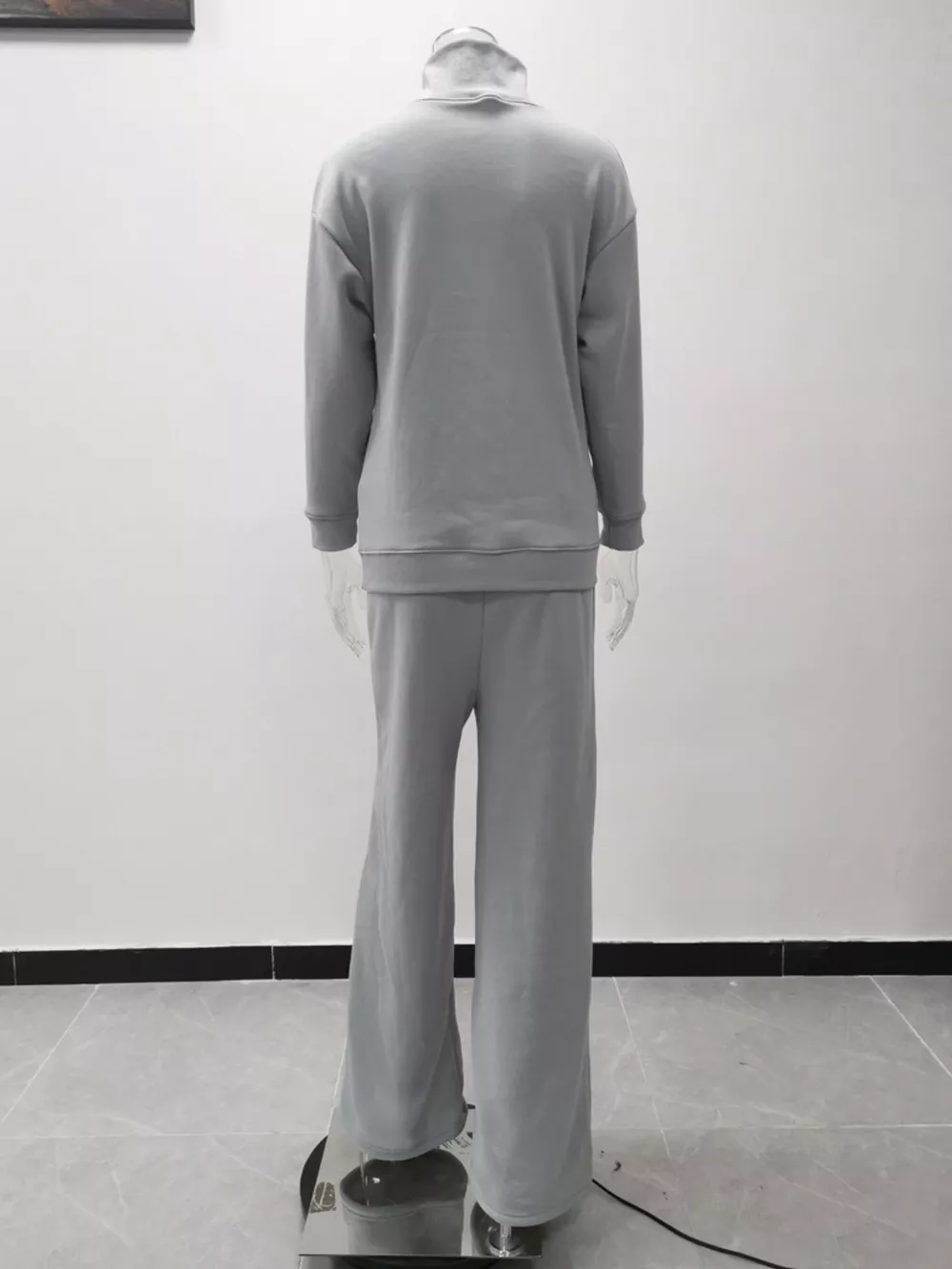 Full Size Turtleneck Long Sleeve Top and Pants Sweater Set Plus Size, image 11