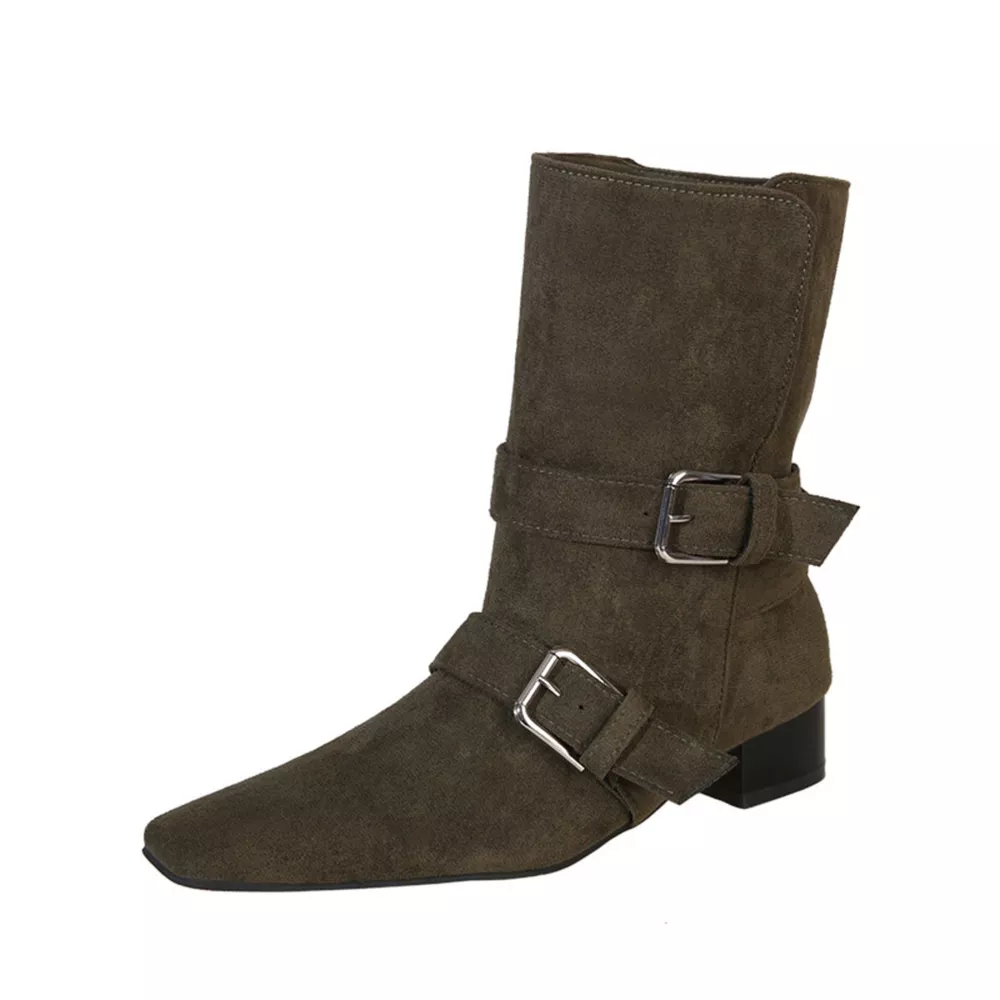 Square Toe Block Heels Boots, image 4
