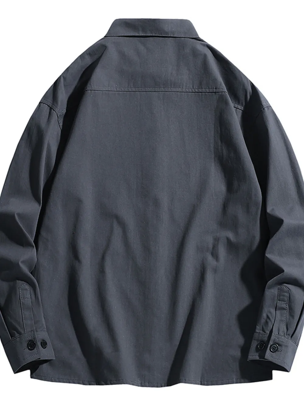 Men's Plus Size Button Up Long Sleeve Shirt, image 3
