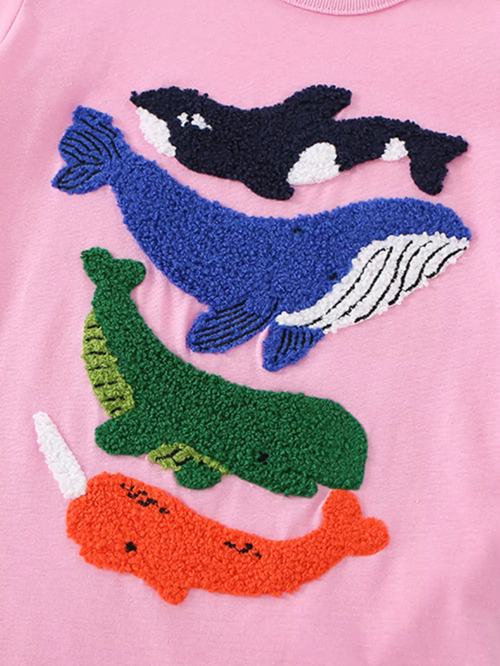 Children's Ocean Animal Embroidered T-Shirt, image 3