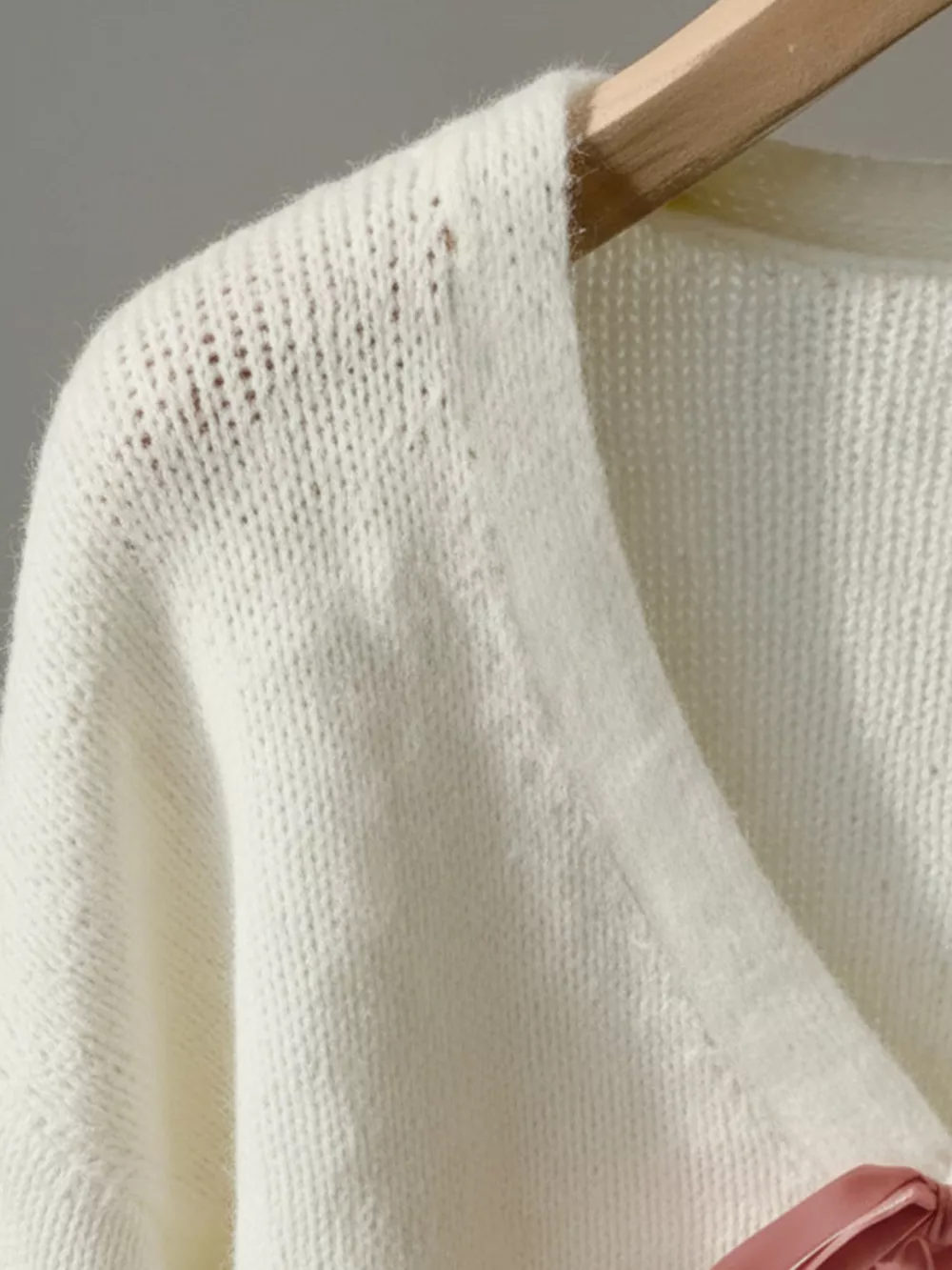 Bow-Knot Embellished V-Neck Cardigan, image 5