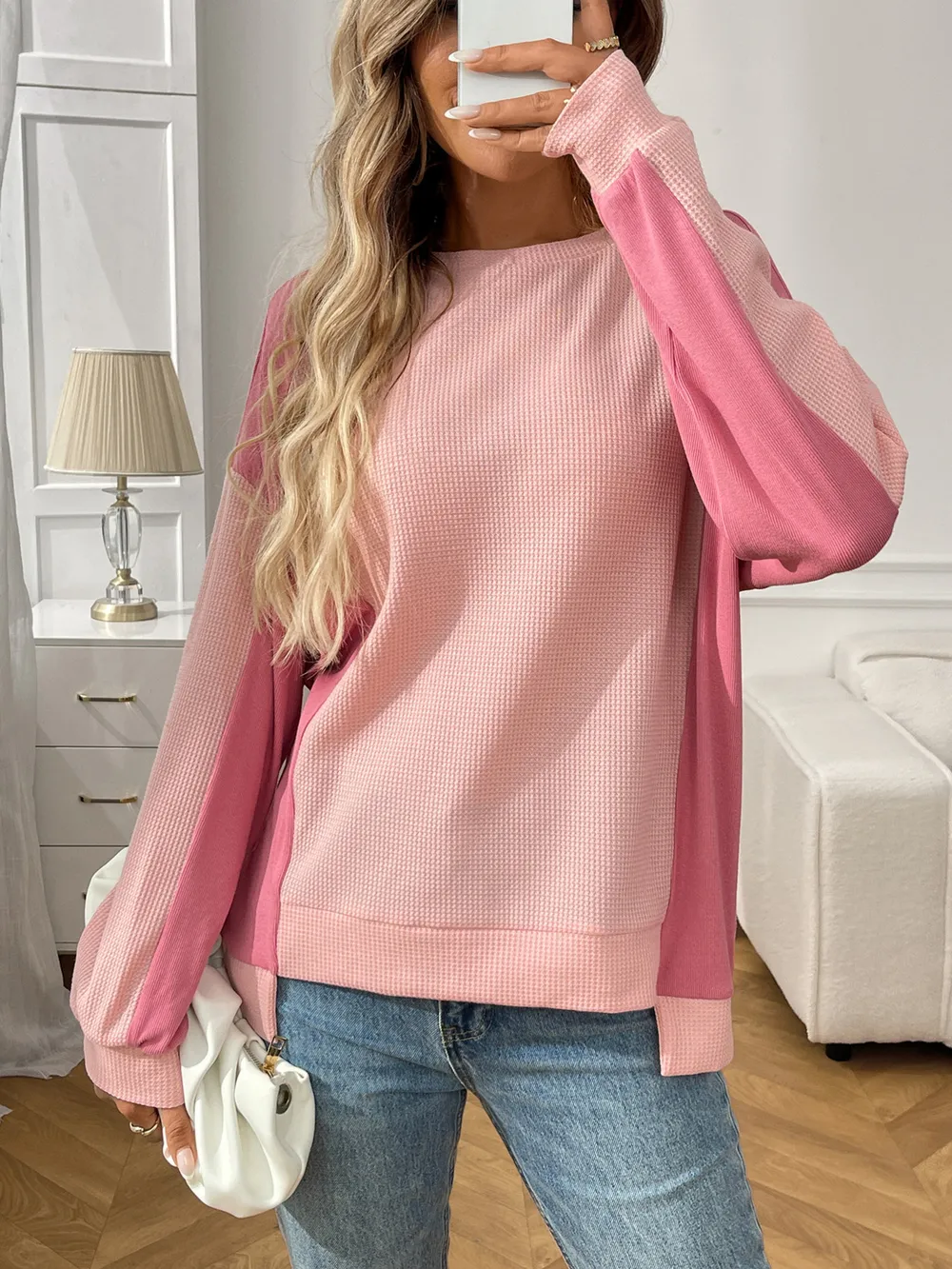 Color Block Long Sleeve Sweatshirt, image 2