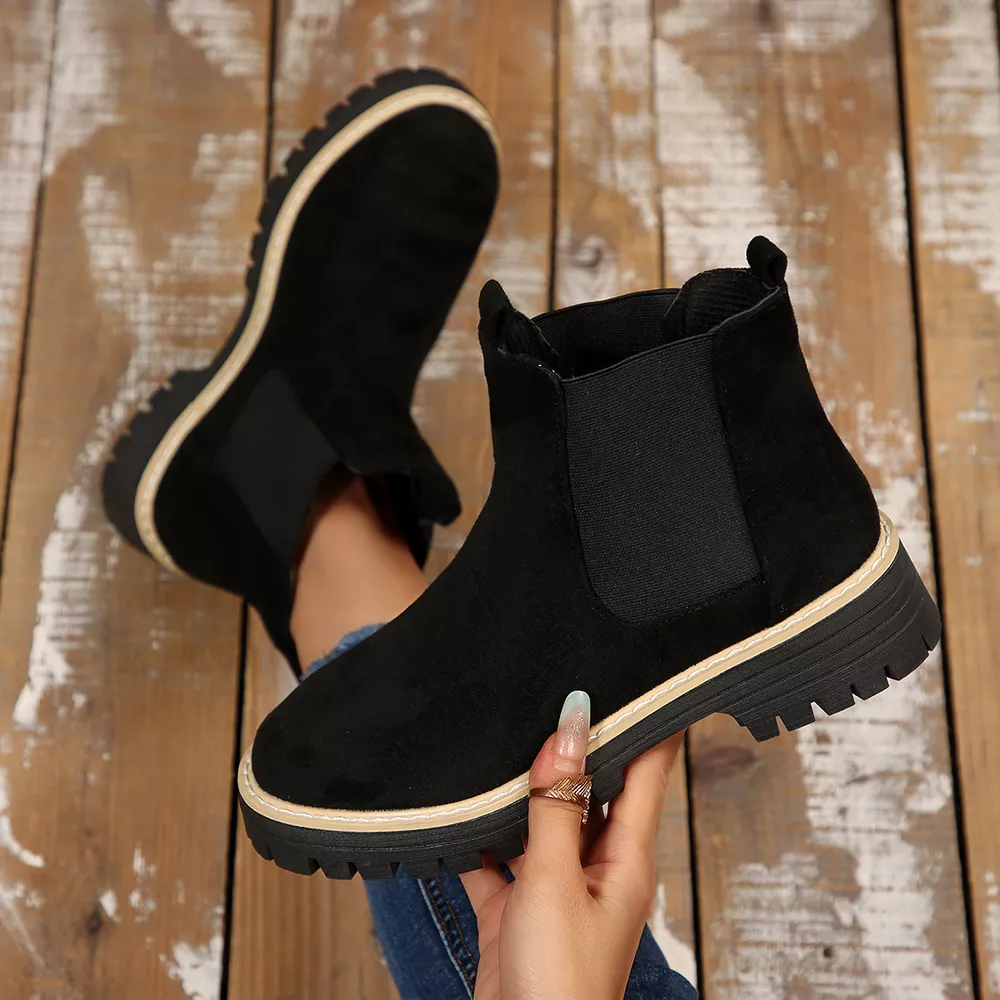 Round Toe Block Heels Boots, image 12