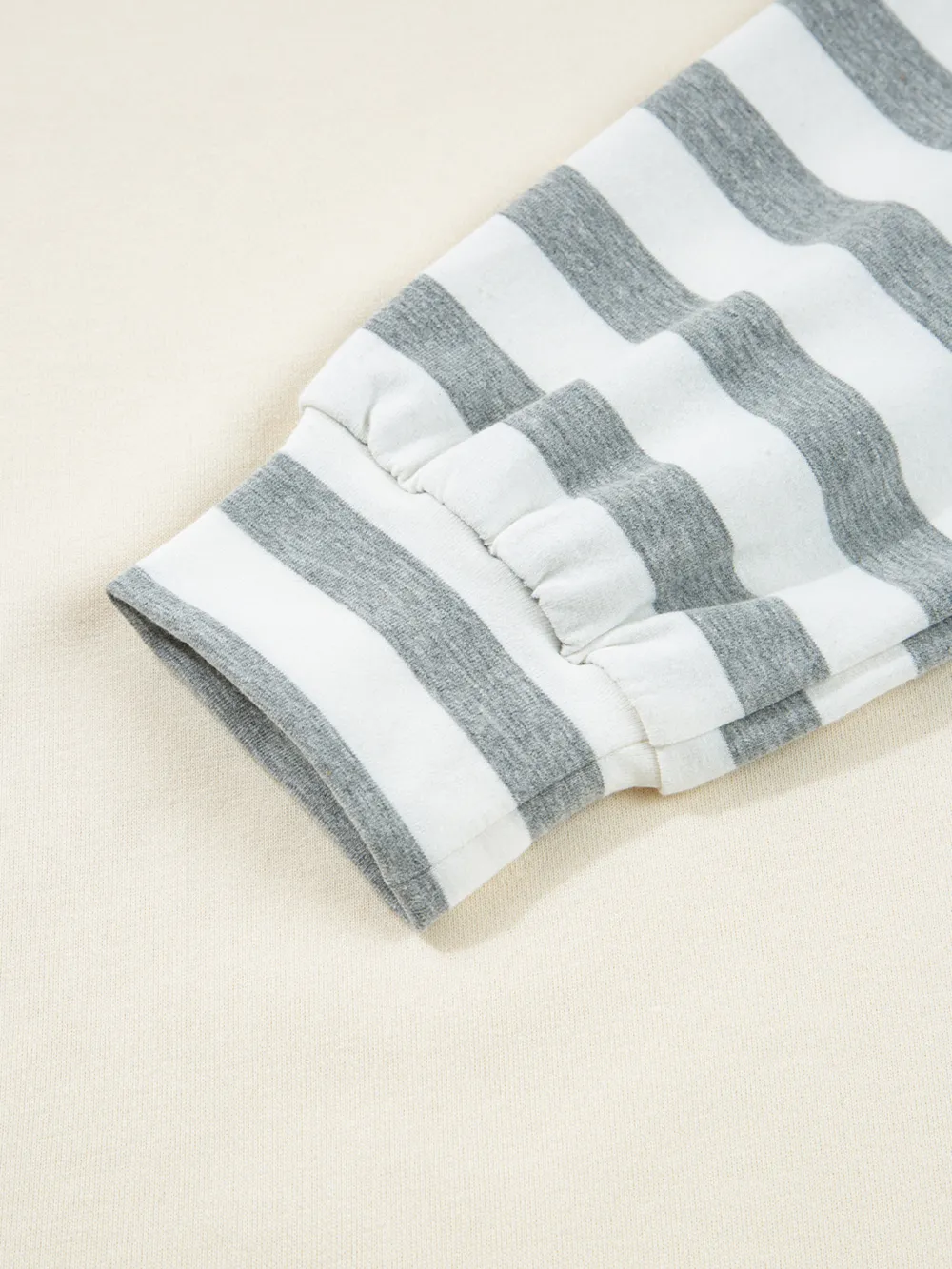 Striped Patchwork Long Sleeve Round Neck Two-in-one Top, image 10