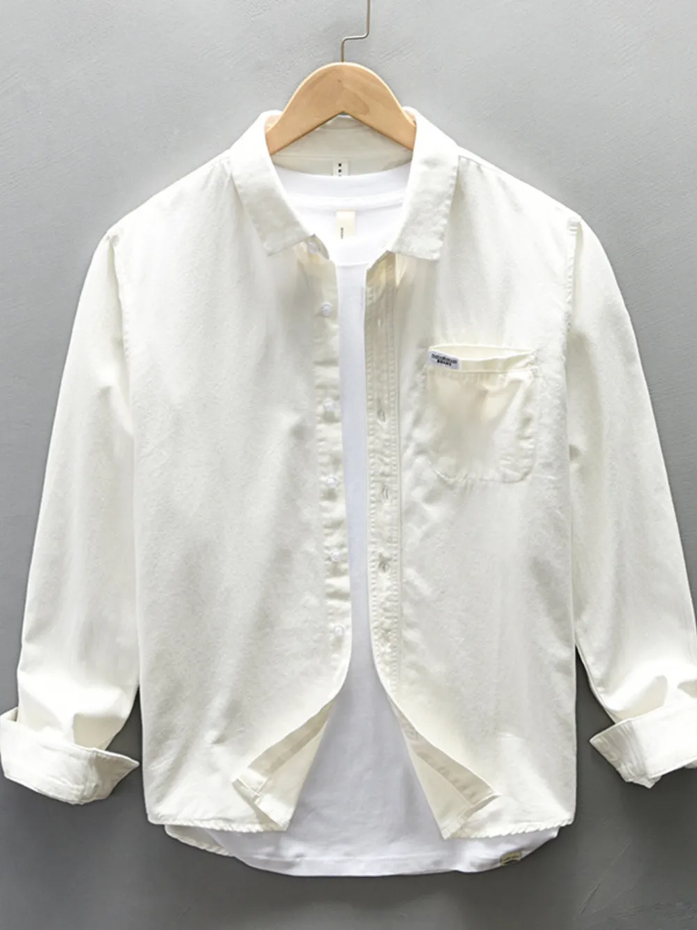 Men's Plus Size Button-Up Long Sleeve Shirt, image 3