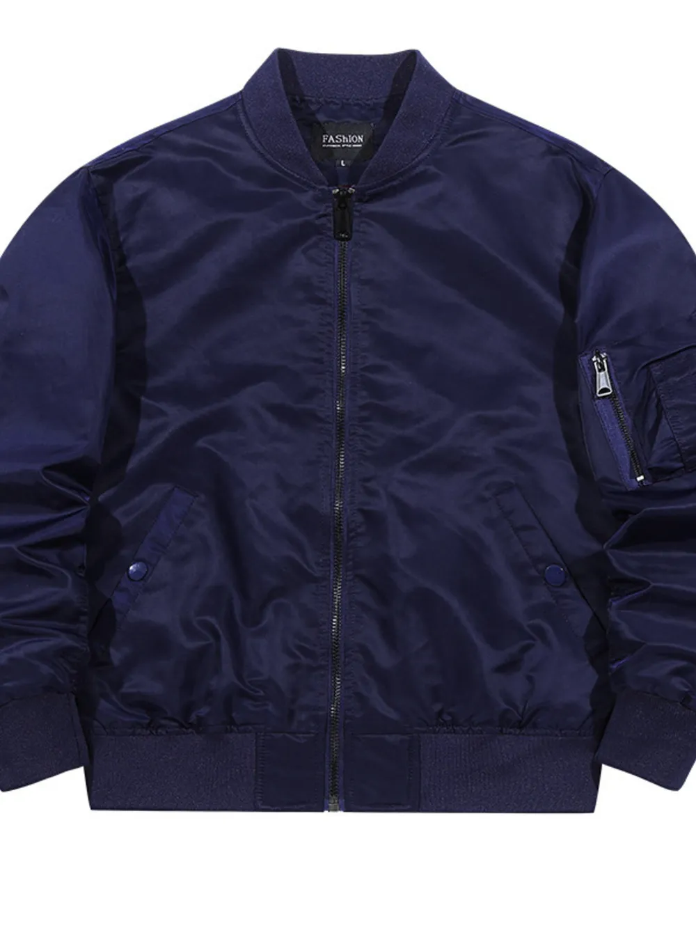 Men's Full Size Zip Up Long Sleeve Jacket Plus Size, image 5