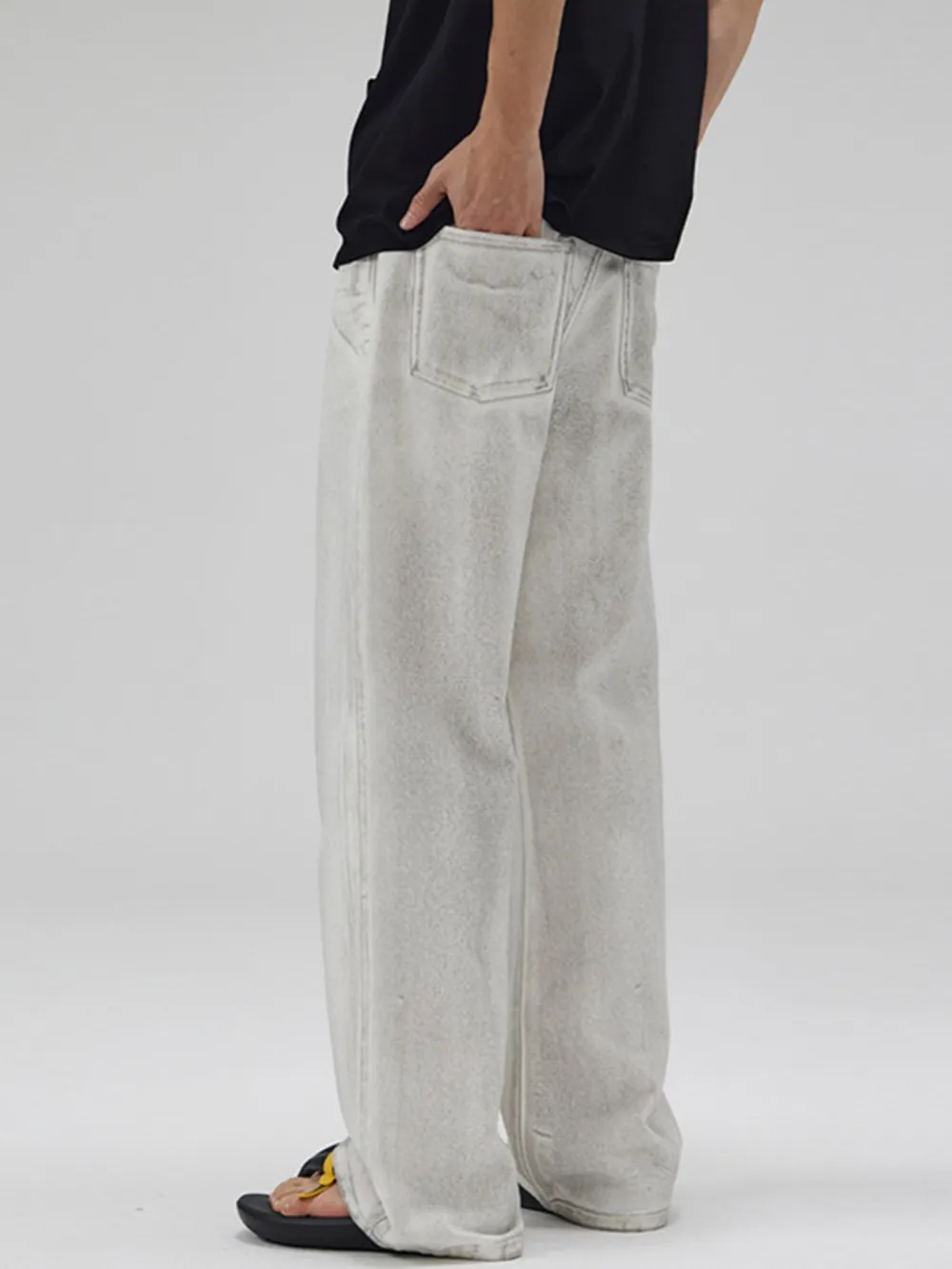 Men's Full Size Wash Wide Leg Jeans Plus Size, image 5