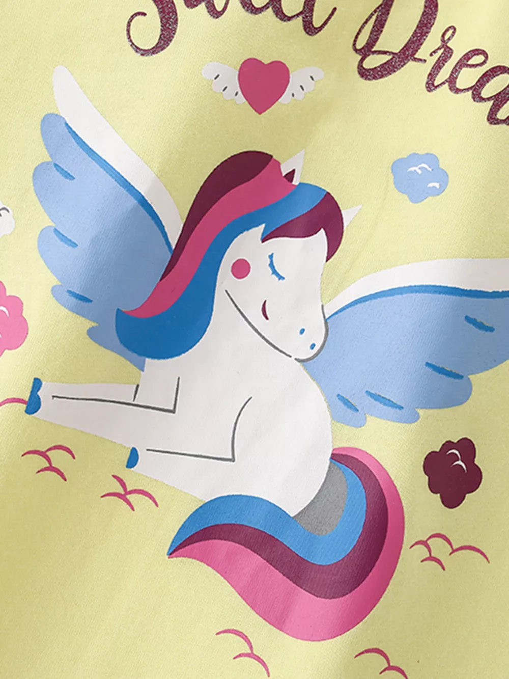 Children's Unicorn Graphic Ruffle Short Sleeve T-Shirt, image 3