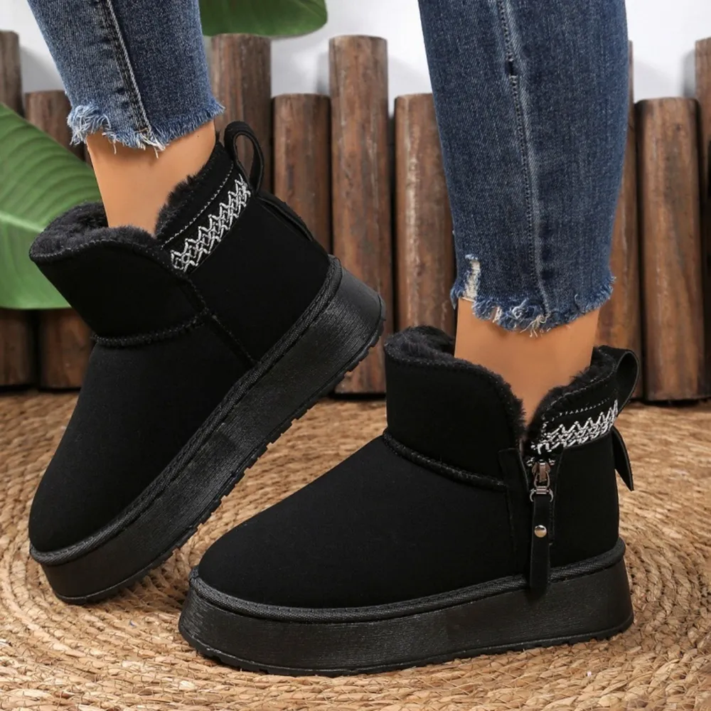 Suede Ankle Boots with Decorative Strap, image 2