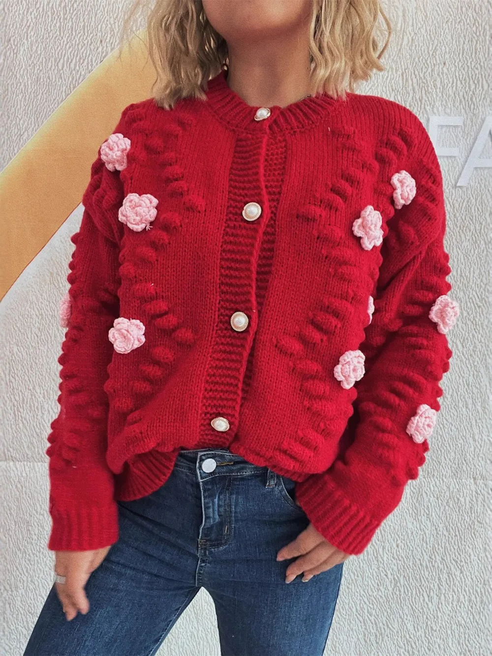 Flower Button Up Long Sleeve Cardigan, image 26