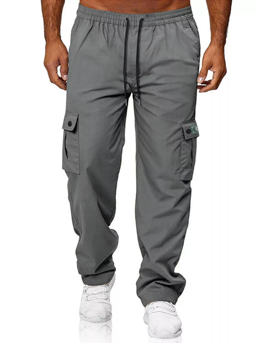 Men's Full Size Cargo Pants with Drawstring Waist Plus Size, image 7
