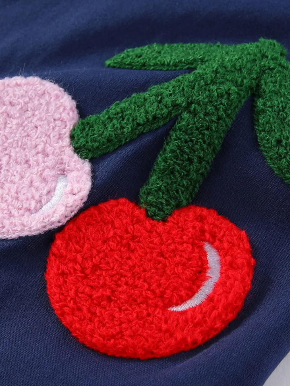 Children's Cherry Applique Short Sleeve Dress, image 4