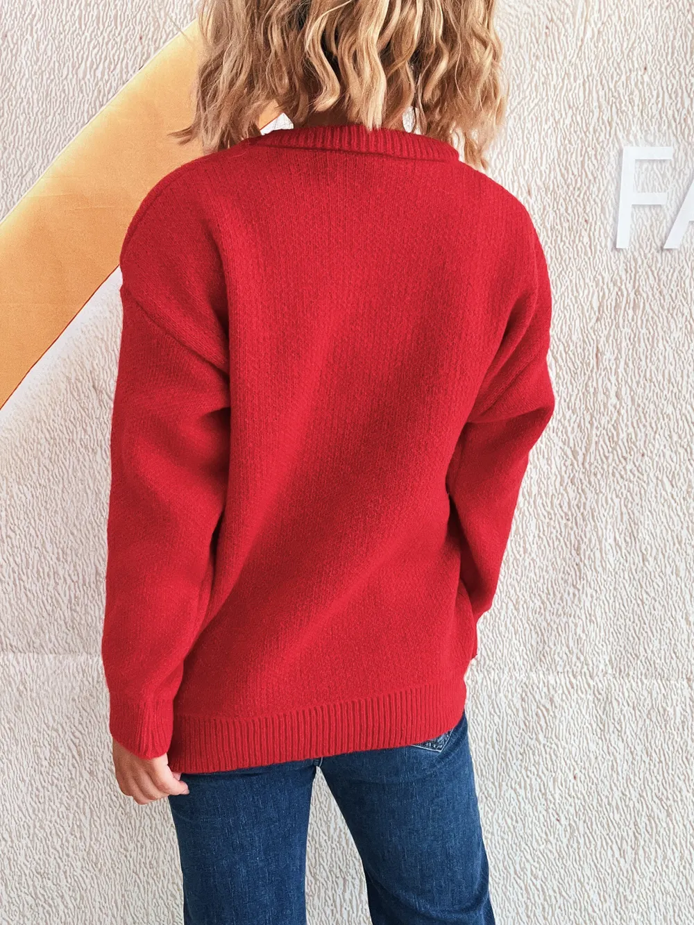 Colorful Bow Round Neck Sweater, image 20