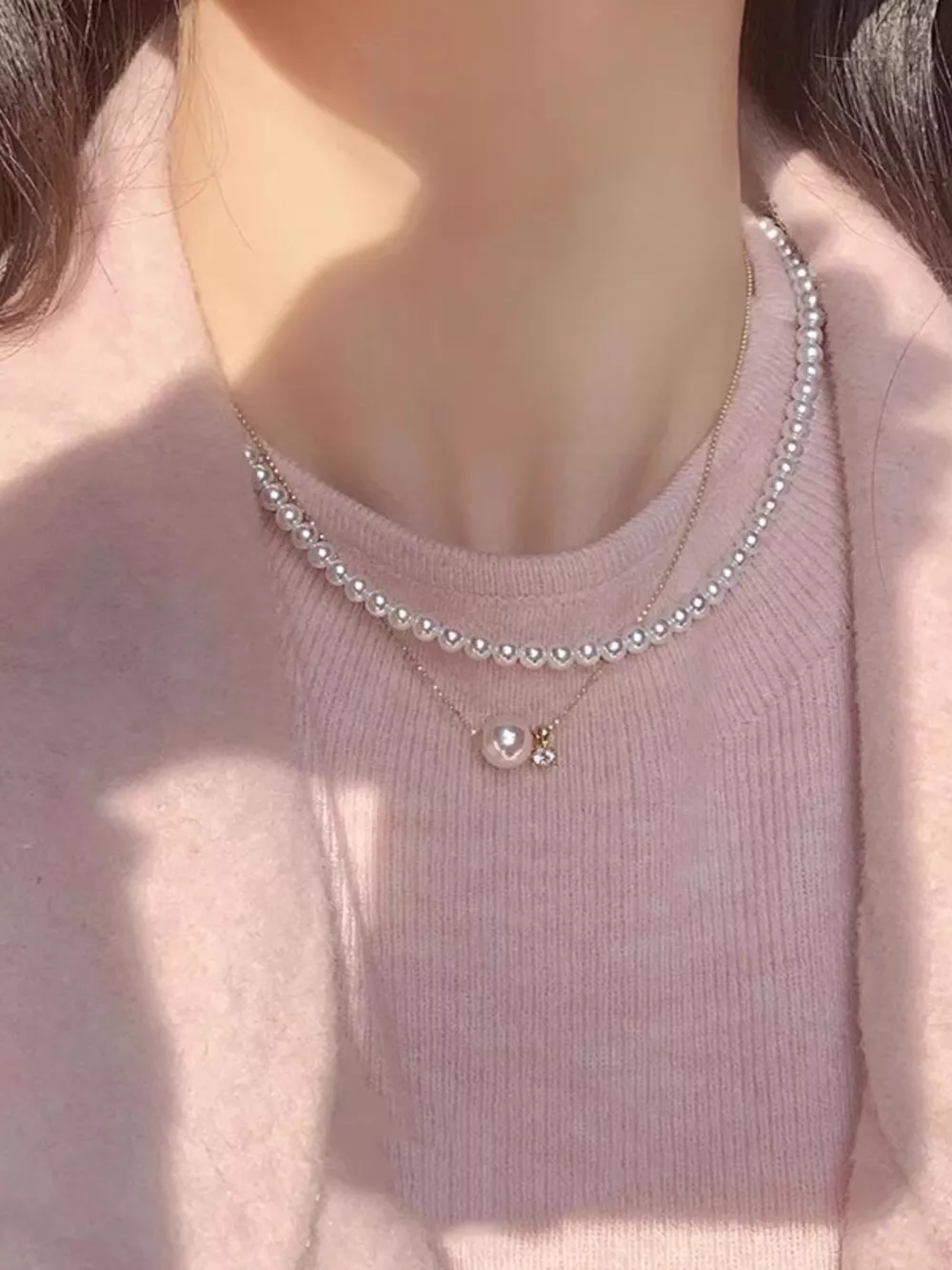 925 Sterling Silver Pearl Necklace, image 3