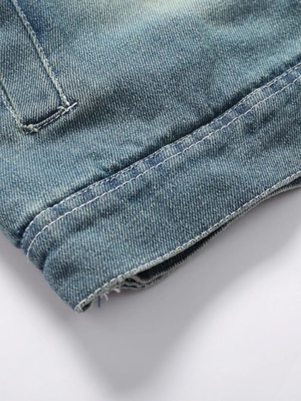 Men's Full Size Faux Fur Collar Denim Jacket Plus Size, image 13