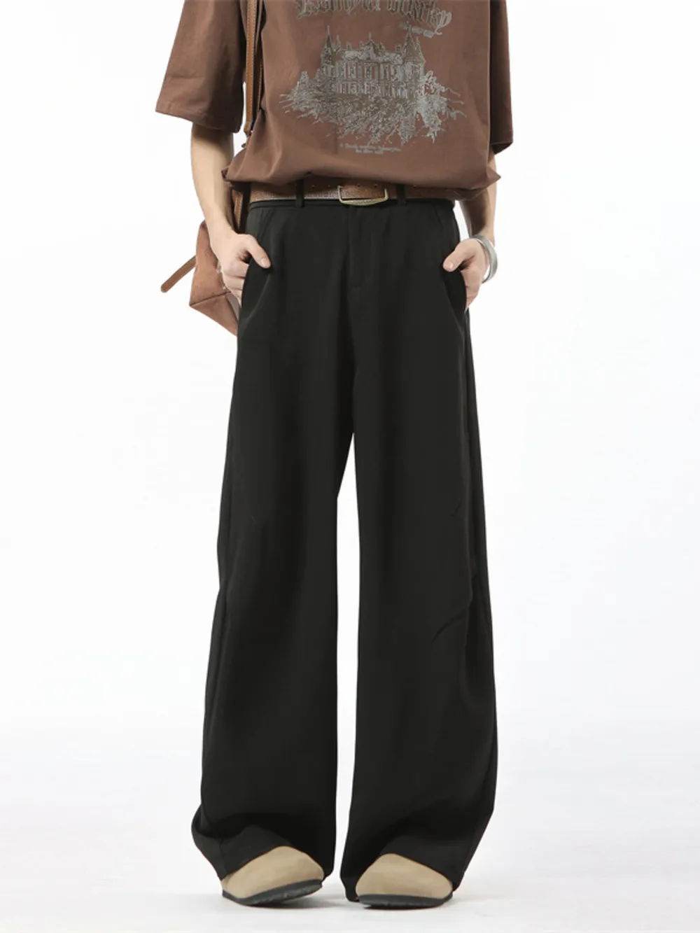 Men's Full Size Wide Leg Pants Plus Size