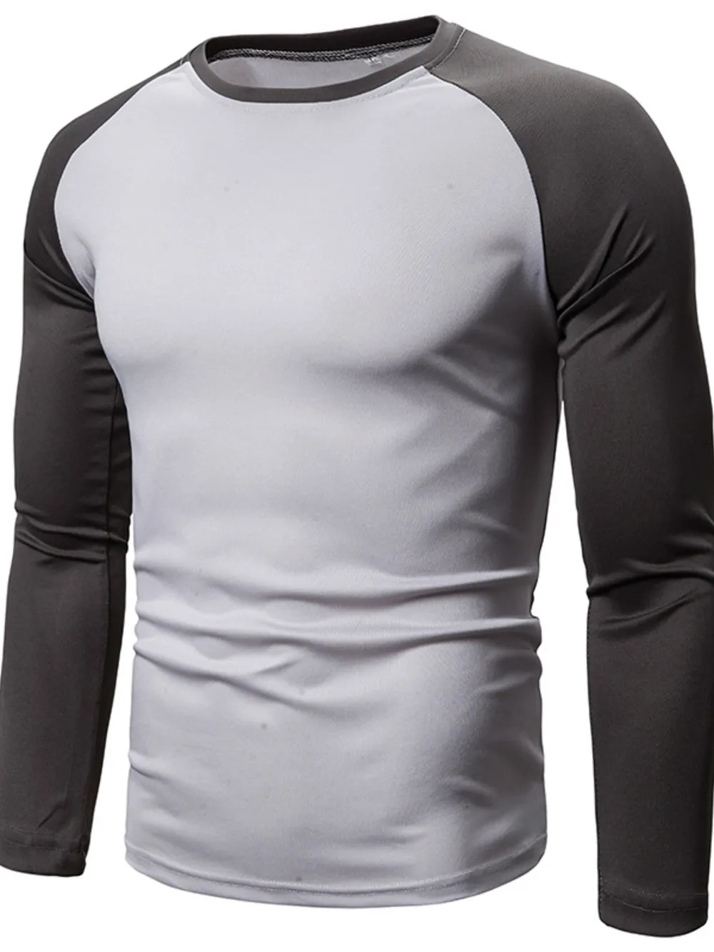 Men's Plus Size Round Neck Raglan Sleeve T-Shirt, image 7