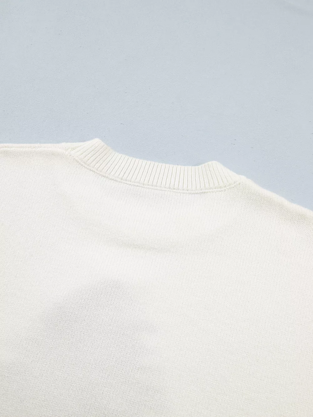 Christmas Tree Bow Drop Shoulder Knit Sweater, image 11