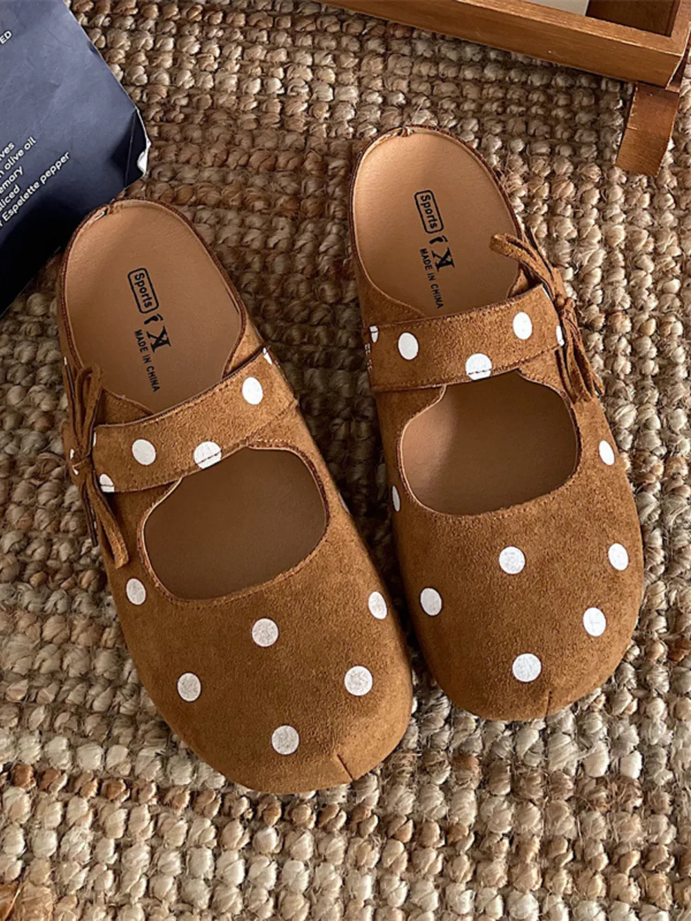 Polka Dot Round Toe Slip-Ons, image 7