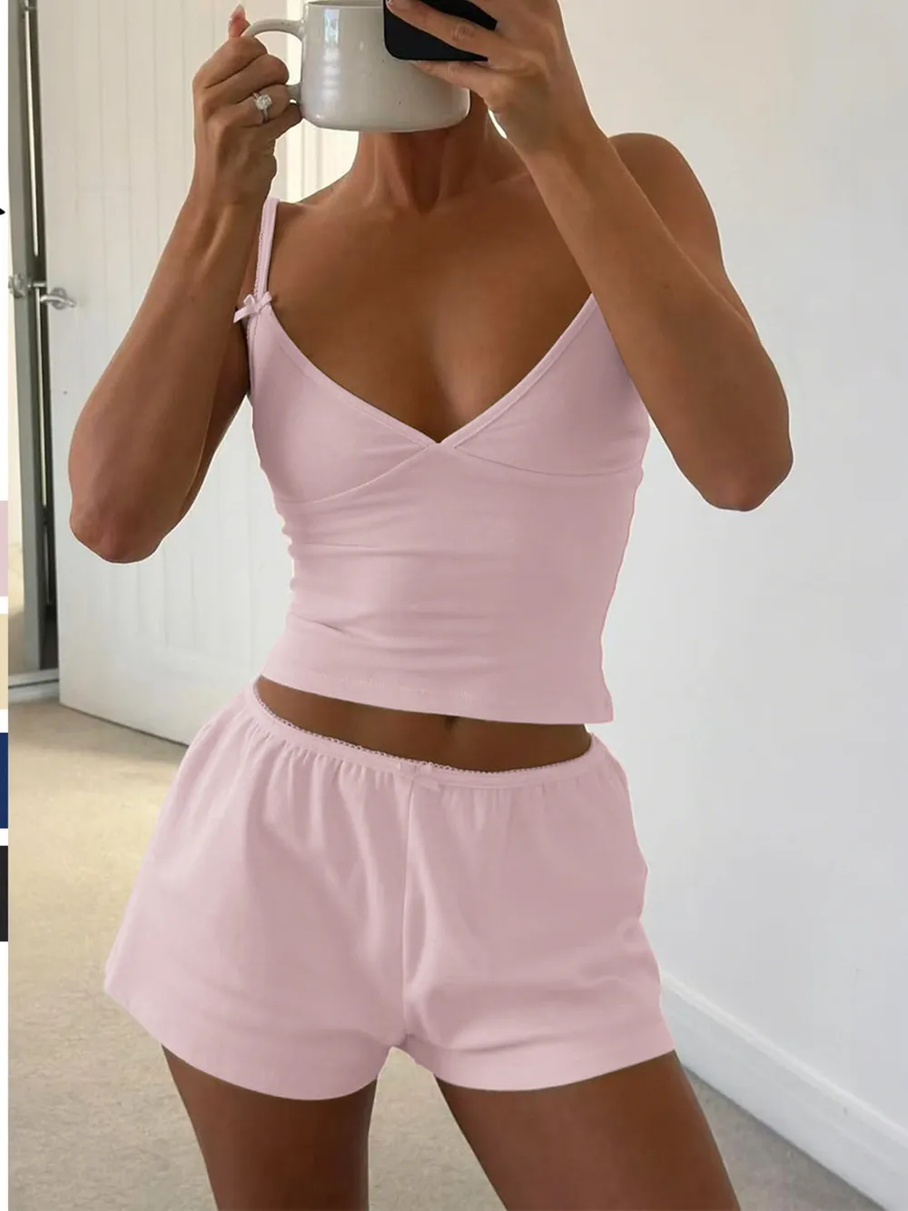 V-Neck Cami and Shorts Set, image 4